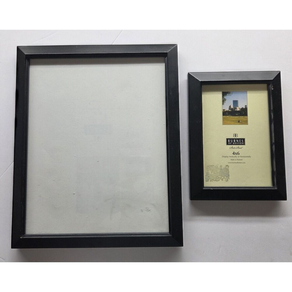 Vintage Burnes of Boston Black Photo Frames Set 4x6 8x10 State Street